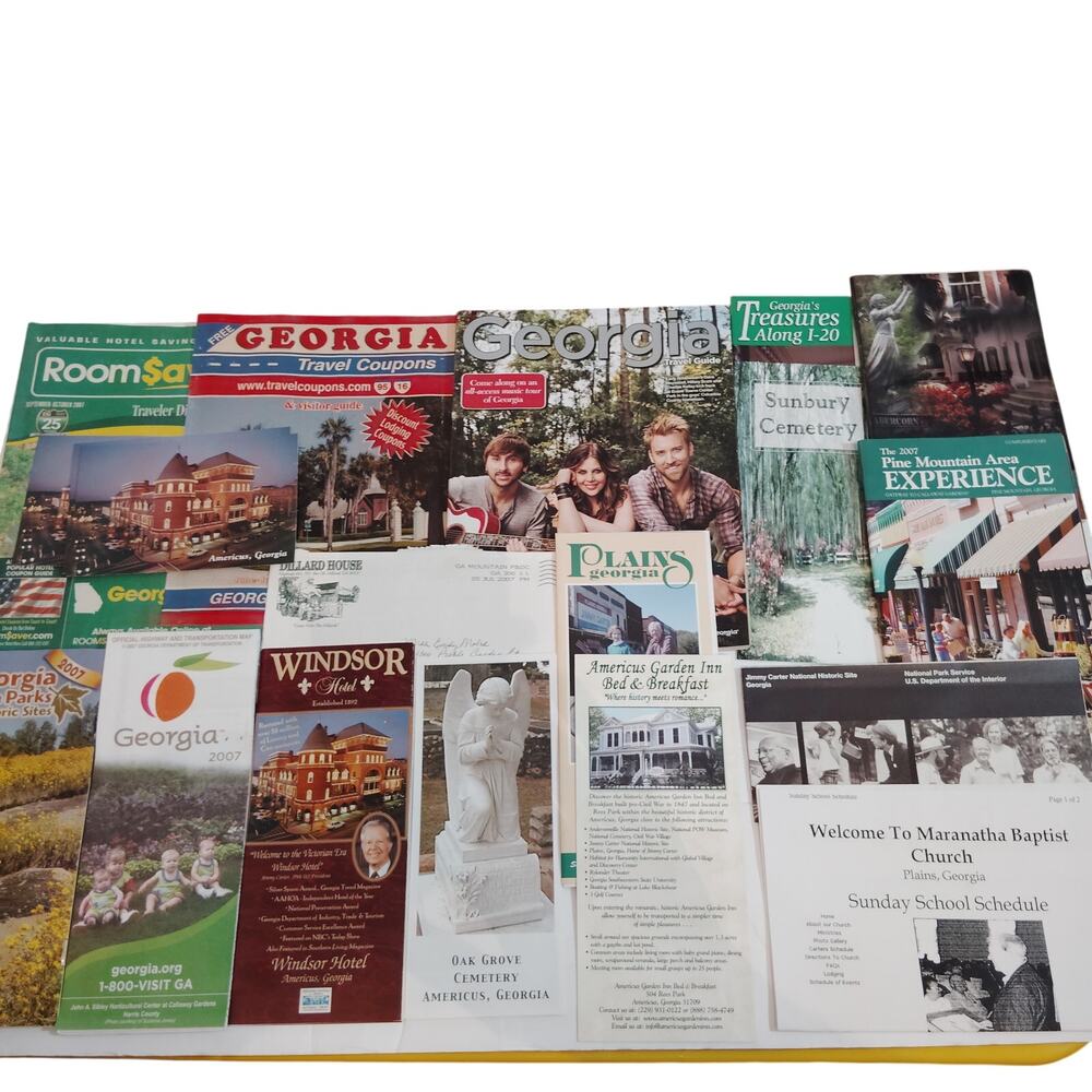 Vintage 2007 Georgia Tourism Ephemera Collection - Brochures, Guides & Souvenirs